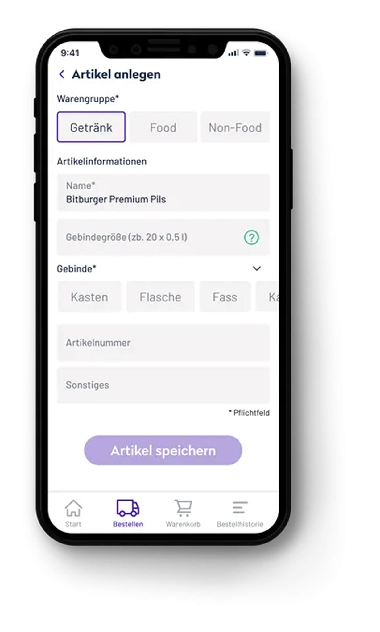 kollex-app-artikel-anlegen-eingabemaske-getraenke-michel